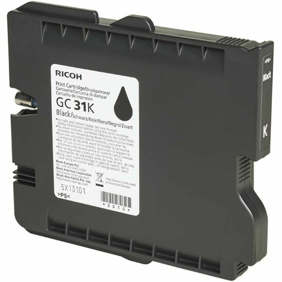 Originele inktcartridge Ricoh GC31BK Zwart 1