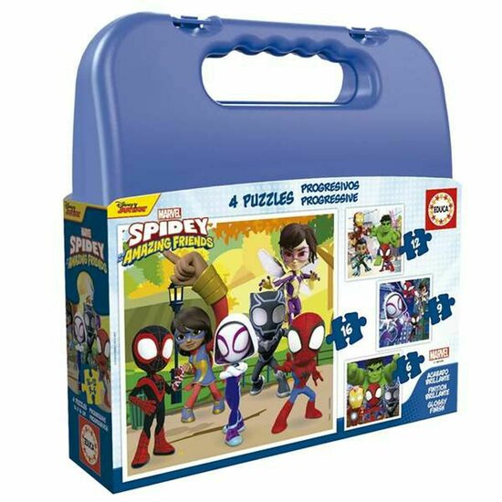 Set van 4 Puzzels Spidey &amp; His Amazing Friends 43 Onderdelen 1