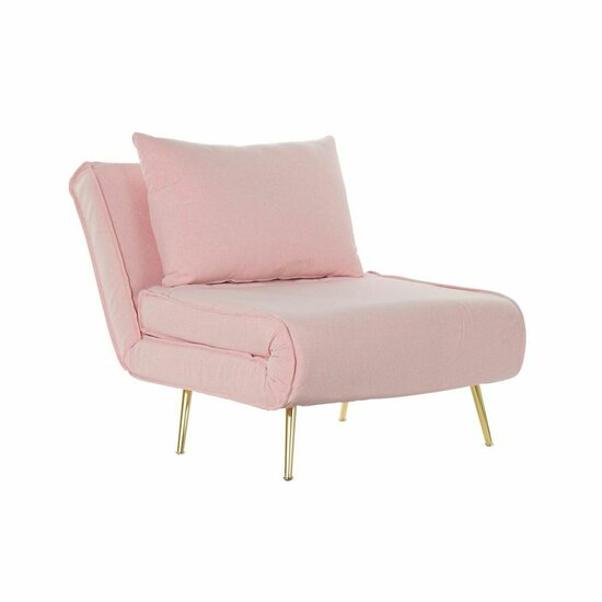 Slaapbank DKD Home Decor 8424001799510 Multicolour Licht Roze Metaal Modern Scandi 90 x 90 x 84 cm 1