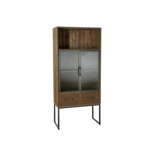 Kast DKD Home Decor Zwart Hout Metaal Kristal (70 x 34.5 x 160 cm) 1