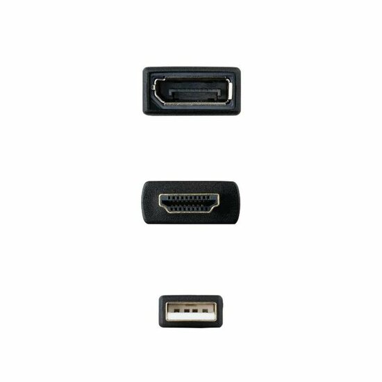 DisplayPort naar HDMI Kabel NANOCABLE 10.16.0205 20 cm Zwart 4K Ultra HD 2