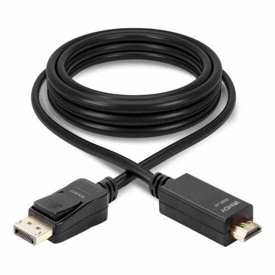 Adapter DisplayPort naar HDMI LINDY 36923 Zwart 1