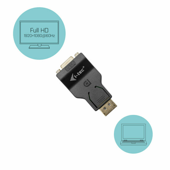 Adapter DisplayPort naar VGA i-Tec DP2VGAADA            Zwart 2