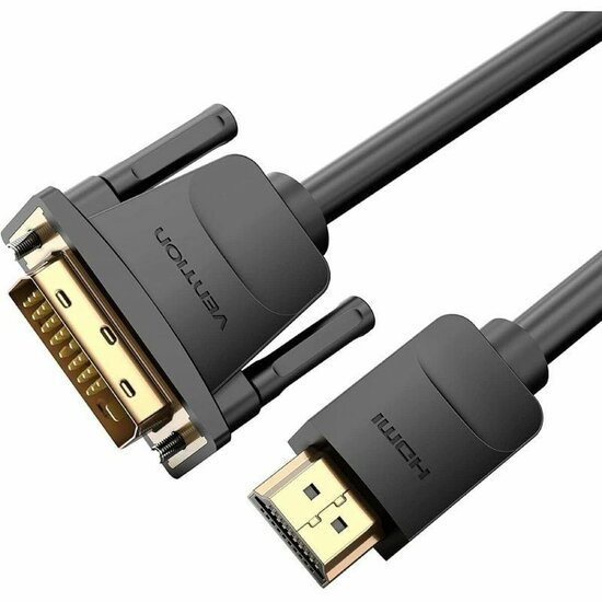 Adapter DVI naar HDMI Vention ABFBF Zwart 1 m 2