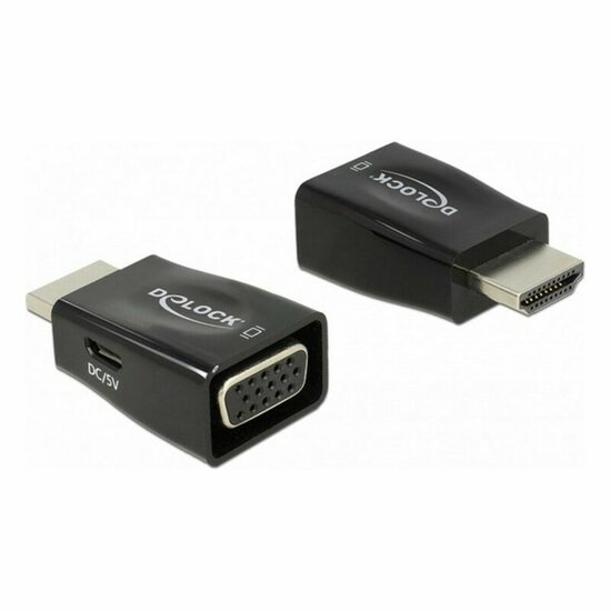 Adapter HDMI naar VGA DELOCK 65902 1920 px Zwart 1