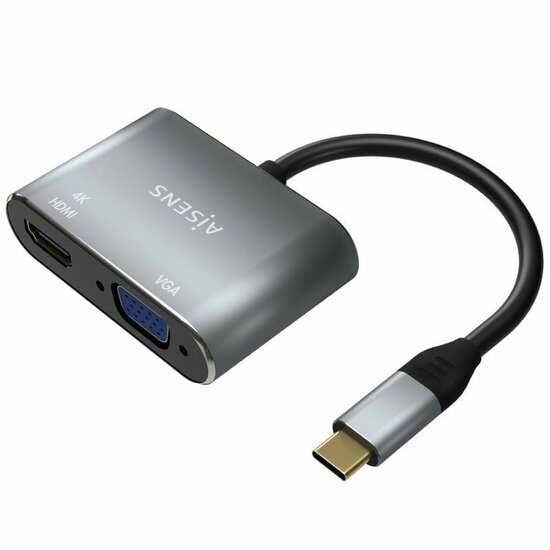 Adapter HDMI naar VGA Aisens A109-0627 Grijs 15 cm 1