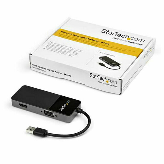 Adapter USB naar VGA/HDMI Startech USB32HDVGA Zwart 4K Ultra HD 2