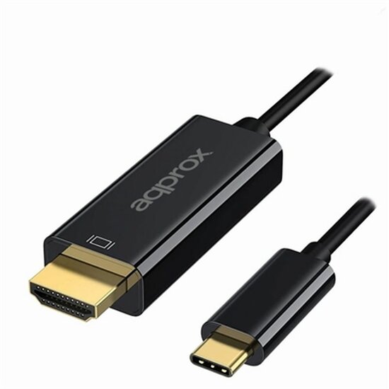 Kabel USB-C naar HDMI approx! APPC52 Zwart Ultra HD 4K 1