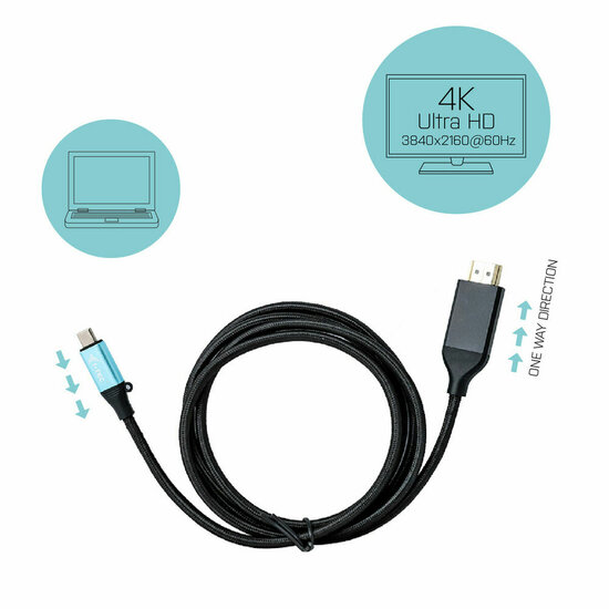 Kabel USB-C naar HDMI i-Tec C31CBLHDMI60HZ2M     4K Ultra HD (2 m) 3