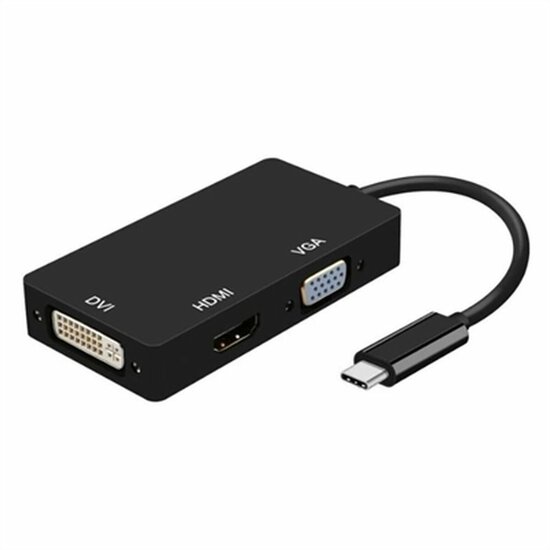 Adapter USB-C naar VGA/HDMI/DVI Aisens A109-0343 Zwart 15 cm 1