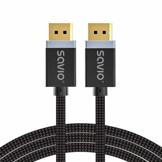 DisplayPort kabel Savio CL-176 Zwart 3 m 1