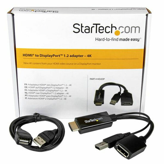 Adapter DisplayPort naar HDMI Startech HD2DP                Zwart 4K 4