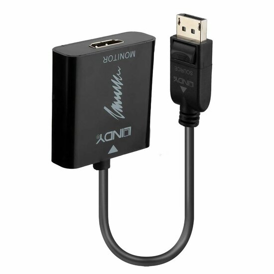 Adapter DisplayPort naar HDMI LINDY 41068 Zwart 1