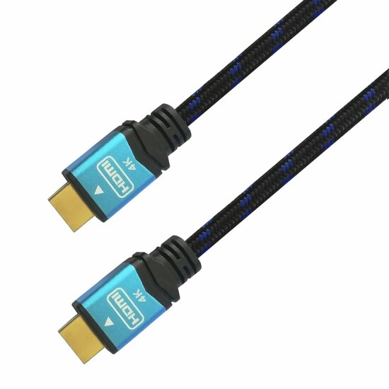 HDMI-Kabel Aisens A120-0355 0,5 m Zwart/Blauw 4K Ultra HD 1