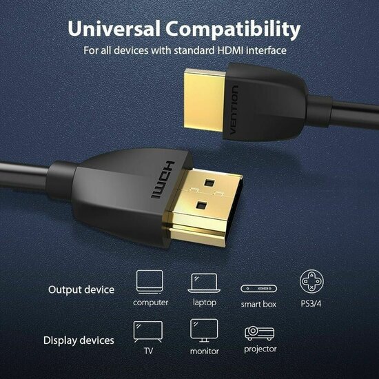 HDMI-Kabel Vention AAIBI 3 m Zwart 4