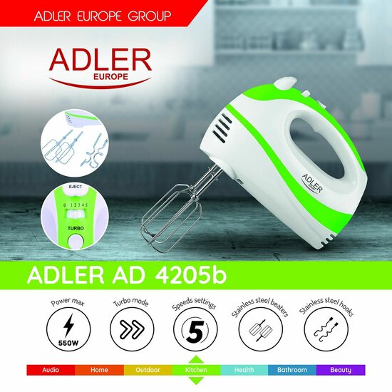 Handmixer Adler AD 4205g Plastic 3