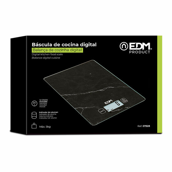 Keukenweegschaal EDM Zwart 5 kg (14 x 19.5 cm) 4