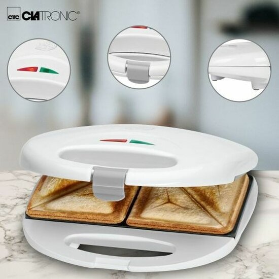 Tosti-ijzer Clatronic ST 3477 Wit 750 W 3