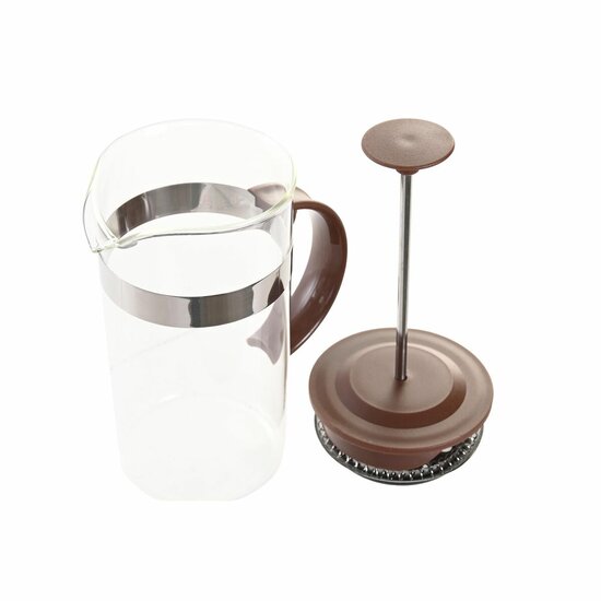 Cafeti&egrave;re DKD Home Decor Bruin Transparant Roestvrij staal Borosilicaatglas 350 ml 16 x 9 x 18,5 cm 4