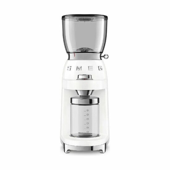 Elektrische koffiemolen Smeg CGF01WHEU 150 W Wit 350 g 5