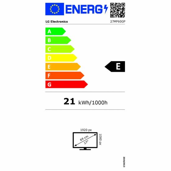 Monitor LG 27MP60GP-B Zwart Rood Zwart Full HD LED 27&quot; 5