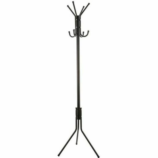 Kapstok 8 Hangers Zwart Aluminium (172 x 48 cm) 1