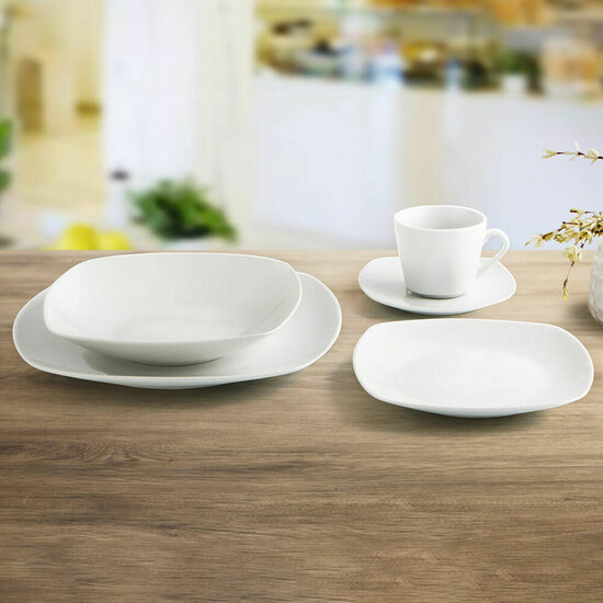 Dinerbord Quid Novo Vinci Wit Keramisch &Oslash; 26,6 cm 26,6 cm (6 Stuks) (Pack 6x) 3