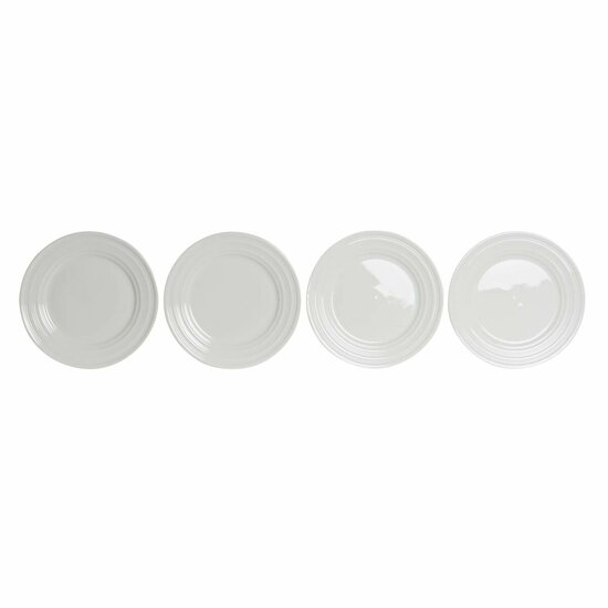 Dinerbord DKD Home Decor Wit Porselein 27 x 27 x 2 cm 4