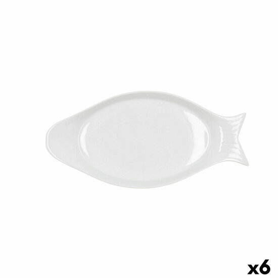 Serveerschaal Quid Gastro Keramisch Wit (32.5 x 15,5 x 2,5 cm) (Pack 6x) 2