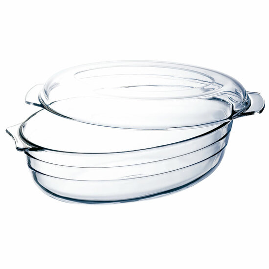 Serveerschaal &Ocirc; Cuisine Ocuisine Vidrio Met deksel 3 L 1,1 L Transparant Glas 3 Stuks 2