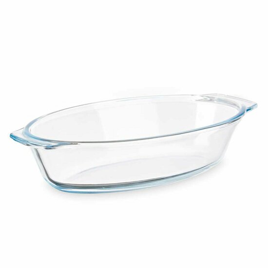 Serveerschaal Met handvatten Transparant Borosilicaatglas 700 ml 23,6 x 5,3 x 13 cm (18 Stuks) 2