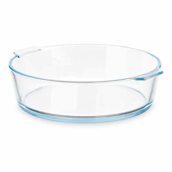 Serveerschaal Met handvatten Transparant Borosilicaatglas 1,6 L 23 x 6 x 20 cm (12 Stuks) 2