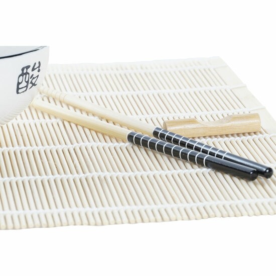 Sushi set DKD Home Decor Bamboe Keramiek Wit Orientaals 14,5 x 14,5 x 31 cm (16 Onderdelen) 3