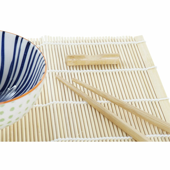 Sushi set DKD Home Decor 14,5 x 14,5 x 31 cm Blauw Wit Keramiek Orientaals (16 Onderdelen) 3