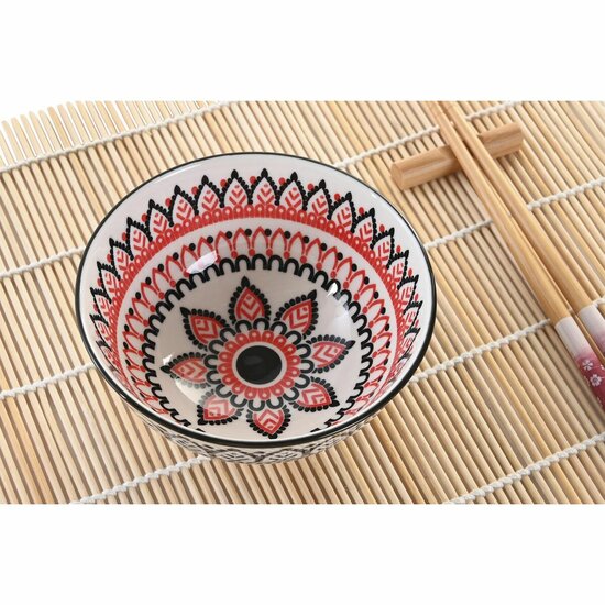 Sushi set DKD Home Decor 14,5 x 14,5 x 31 cm Multicolour Mandala Keramiek Orientaals (16 Onderdelen) 4