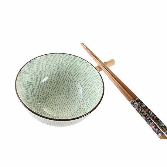 Sushi set DKD Home Decor 30 x 21 x 7 cm Groen Hemelsblauw Keramiek Orientaals (6 Onderdelen) 2