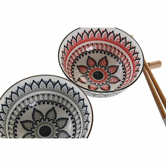 Sushi set DKD Home Decor 30 x 21 x 7 cm Multicolour Mandala Keramiek Orientaals (6 Onderdelen) 2