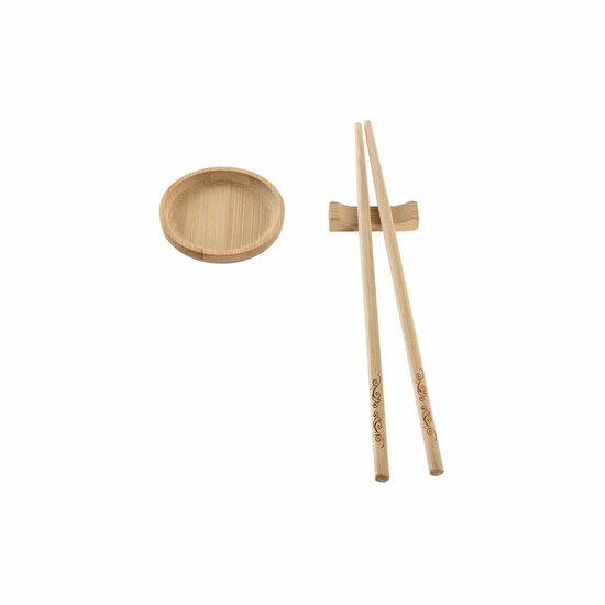 Sushi set DKD Home Decor 24 x 0,5 x 0,5 cm Natuurlijk Orientaals 3