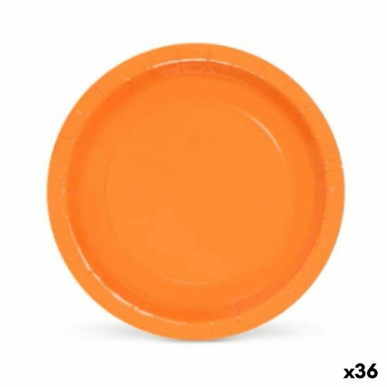 Bordenset Algon Wegwerp Karton Oranje (36 Stuks) 1