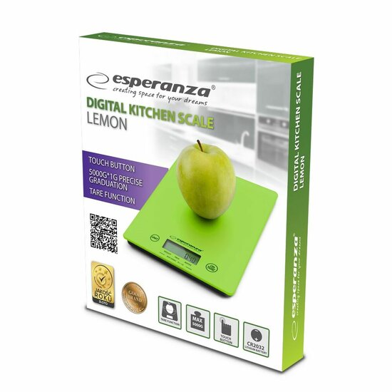 Keukenweegschaal Esperanza EKS002G Groen 5 kg 4