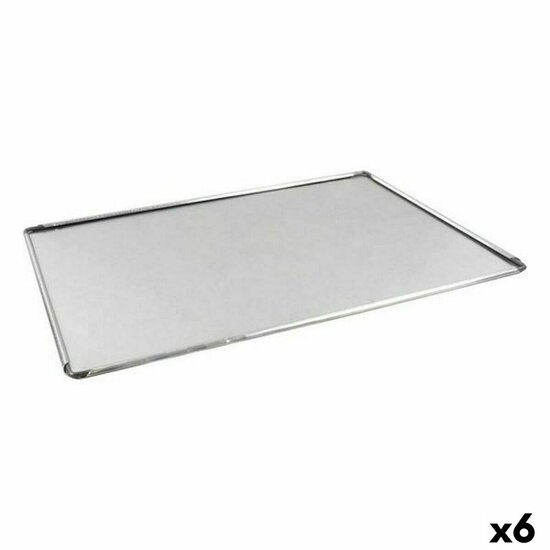 Ovenschaal VR Zilverkleurig Aluminium Rechthoekig 40 x 28 x 0,5 cm (6 Stuks) 1