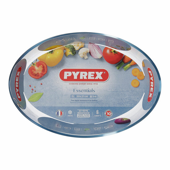 Ovenschaal Pyrex Classic Vidrio Transparant Glas Ovaalvormig 30 x 21 x 7 cm (4 Stuks) 3