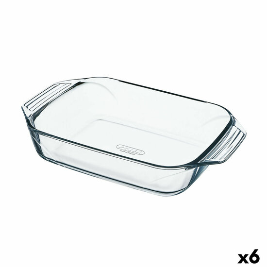 Ovenschaal Pyrex Irresistible Transparant Glas Rechthoekig 27,5 x 16,9 x 6 cm (6 Stuks) 1