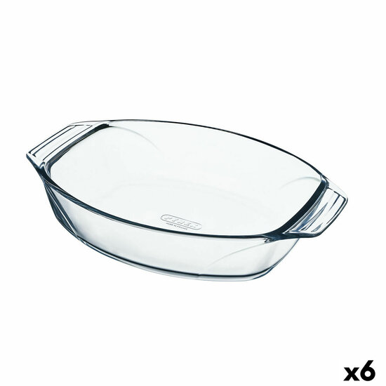 Ovenschaal Pyrex Irresistible Transparant Glas Ovaalvormig 35,1 x 24,1 x 6,9 cm (6 Stuks) 1