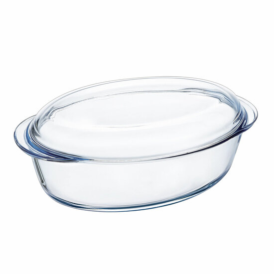 Ovenschaal Pyrex Classic Vidrio Transparant Glas 33 x 20 x 10 cm Met deksel (3 Stuks) 2