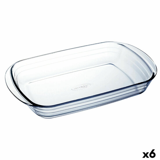 Ovenschaal &Ocirc; Cuisine Ocuisine Vidrio Transparant Glas Rechthoekig 40,3 x 26,3 x 7,3 cm (6 Stuks) 1