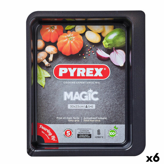 Ovenschaal Pyrex Magic Rechthoekig Metaal 30 x 23 cm 6 Stuks 1