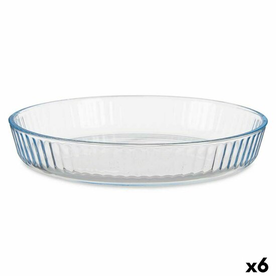 Ovenschaal Transparant Borosilicaatglas 25,5 x 4,5 x 25,5 cm (6 Stuks) 1