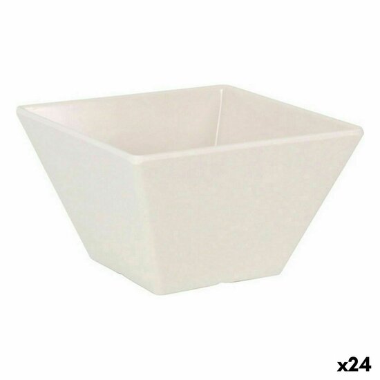 Aperitiefschaaltje La Mediterr&aacute;nea Melamine Wit Helderheid 13 x 13 x 7 cm (24 Stuks) 1