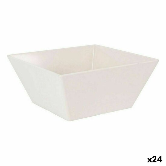 Aperitiefschaaltje La Mediterr&aacute;nea Melamine Wit Helderheid 18 x 18 x 8 cm (24 Stuks) 1